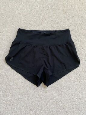 On Running Women's Black Athletic Running Shorts